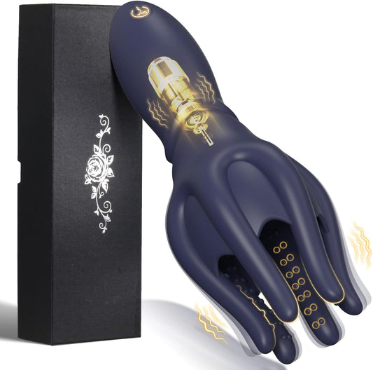 2-in-1 Penis Vibrator Glans Trainer Masturbator with 10 Vibration Modes