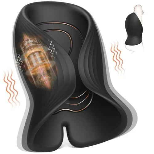 Automatic Penis Stroker Glans Massager Training Device with 10 Pulse Modes