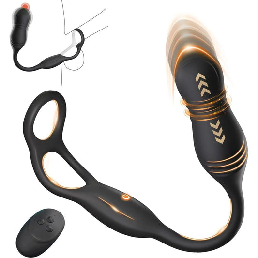 Thrusting Prostate Massager Anal Toy Stimulator with  9 Thrusting & Vibration Modes