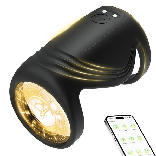 Electric Penis Trainer Vibrator Cock Ring Masturbator with 9 Vibration Modes