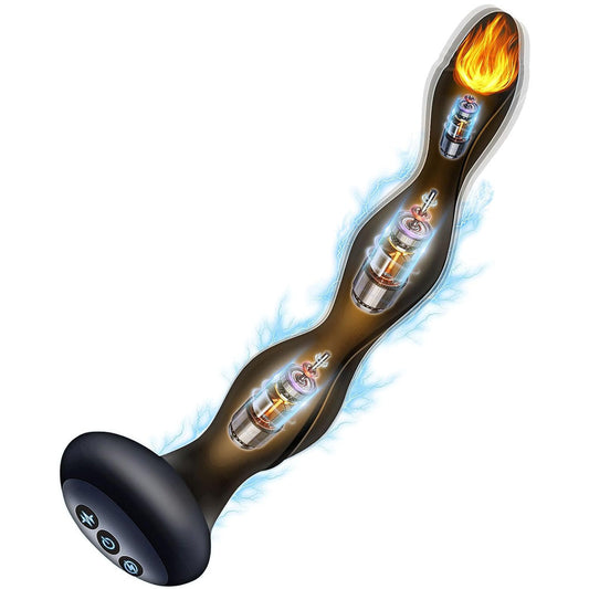 E-stim Anal Vibrator Prostate Massager with 5 Electric Shock Intensities 10 Vibration Modes