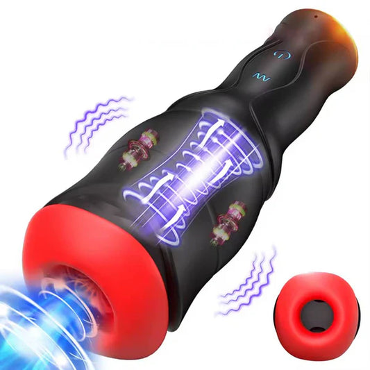 Automatic Penis Trainer Stroker Masturbator with 5 Suction and 10 Vibration Modes
