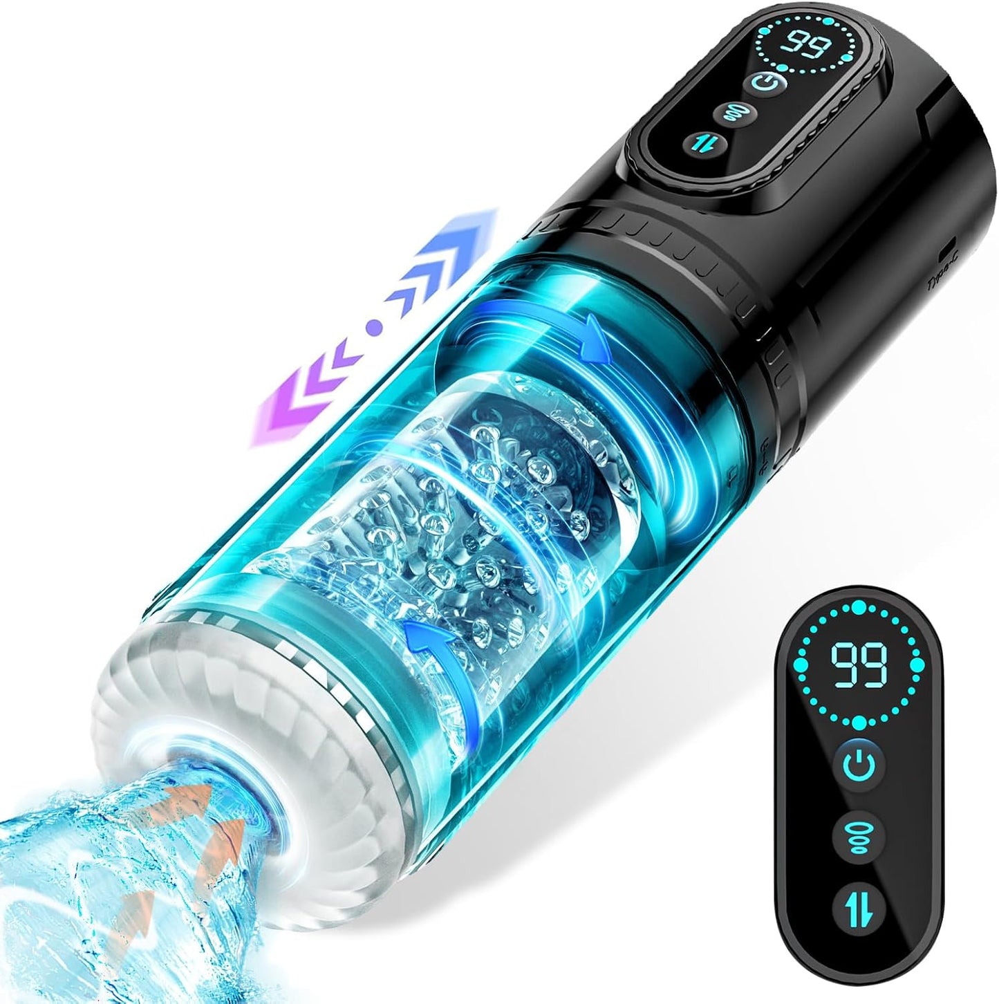 6 IN 1 AUTO Masturbator Penis Pump Blowjob with 9 Sucking & Thrusting & Rotating Modes