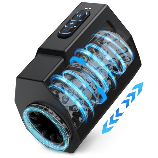 2 IN 1 Automatic Masturbator Stroker Sex Machine With 5 Thrusting & Rotating Modes