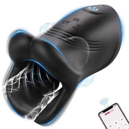 Oral Penis Trainer Vibrator Stroke Stimulator Masturbator Device with 9 Modes