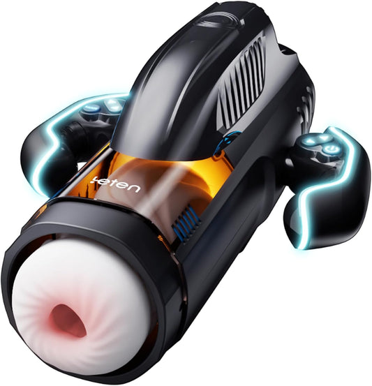 Automatic Masturbator Stroker Sex Machine with 10 Sucking & Thrusting & Heating Modes