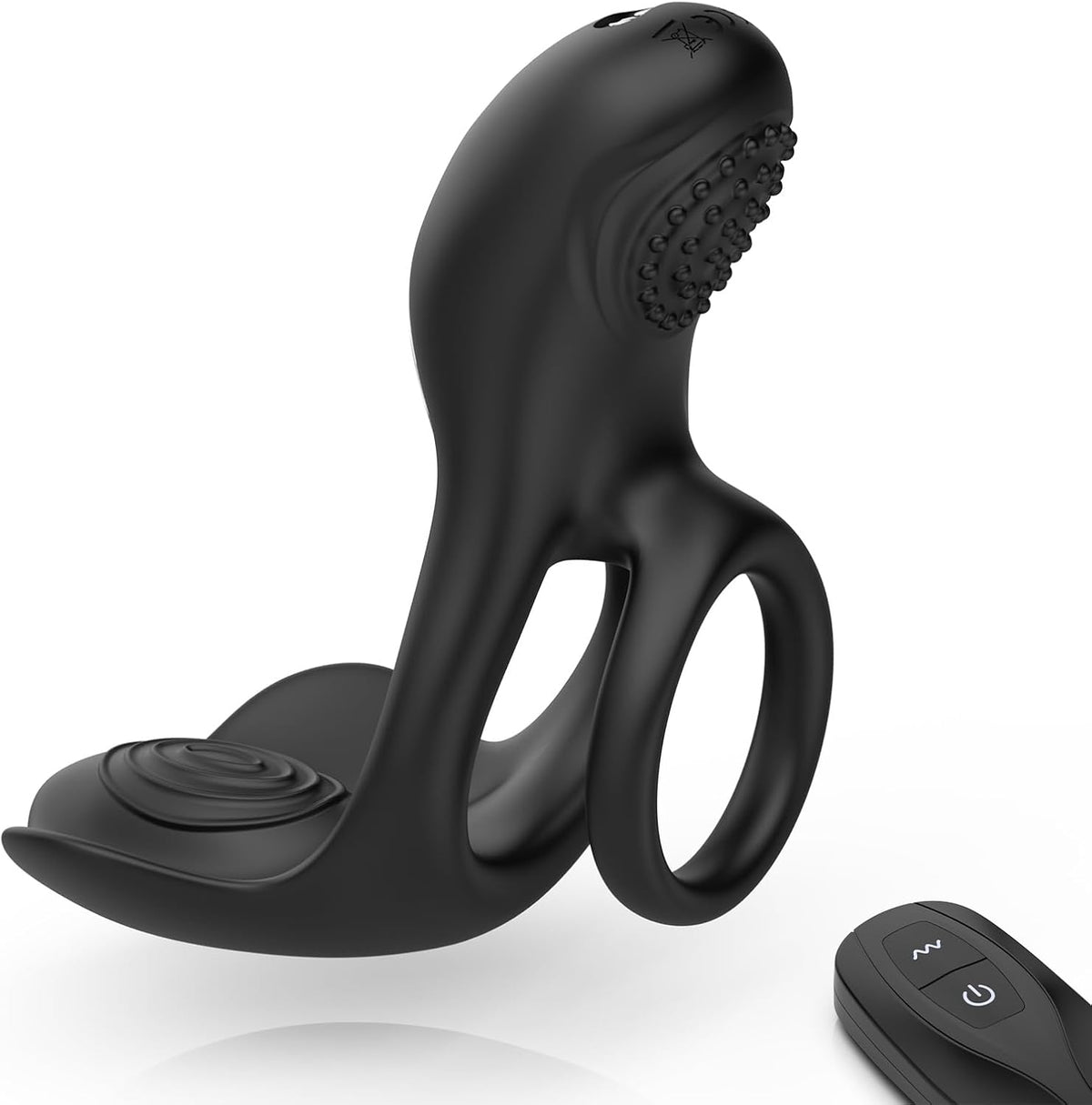 3 IN 1 Penis Trainer Vibrator Cockring Testicles Stimulator with 10 Vibration Modes