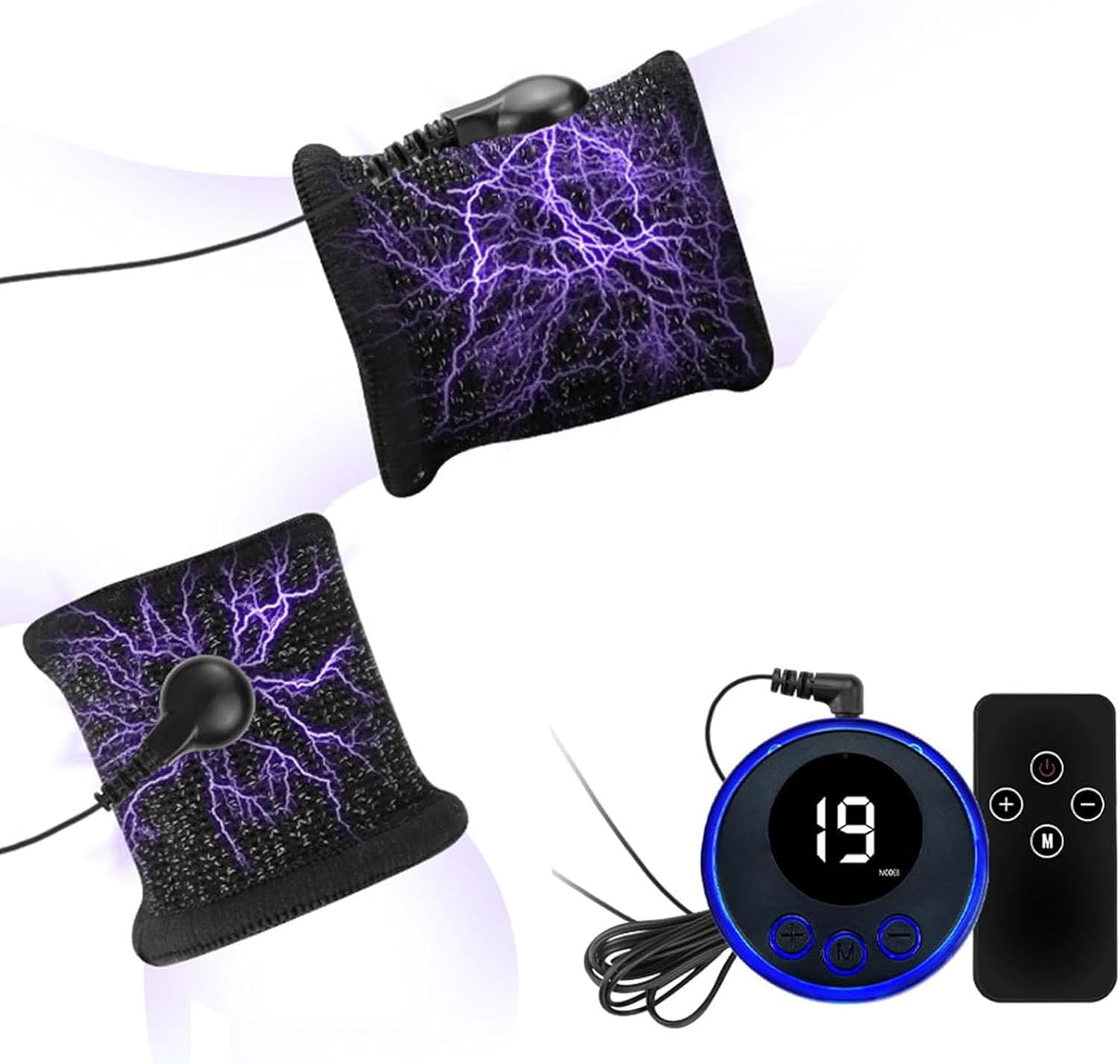 2-Piece Electric Shock SM Cock Ring Stimulator Set