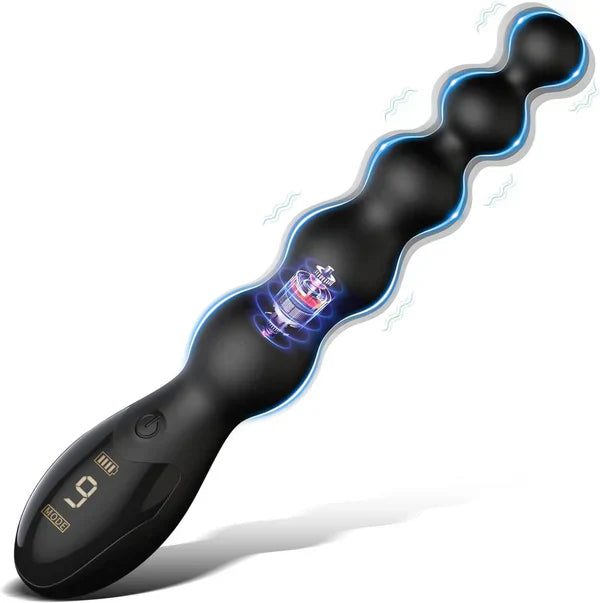 Anal Beads Vibrator Prostate Massager with 9 Powerful Vibrating Modes