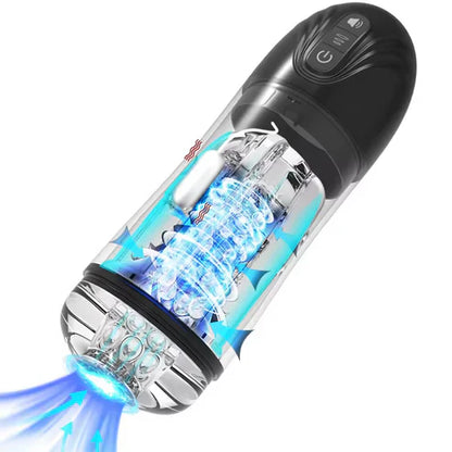 Automatic Masturbator Penis Pump with 3 Sucking & 7 Thrusting & Vibrating Modes