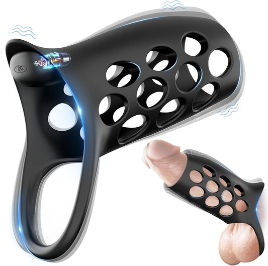 Penisring Vibrator Penisverlängerungs Stimulator mit 9 Leistungsstarken Vibrationsmodi