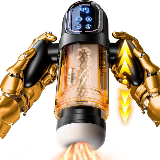 Automatic Masturbator Blowjob Sex Machines with 4 Sucking 6 Vibrating & 9 Thrusting Modes