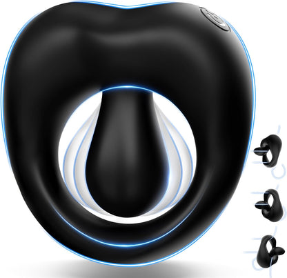 360° Adjustable Cock Ring Penis Vibrator with Bead Prostate & 10 Vibration Modes
