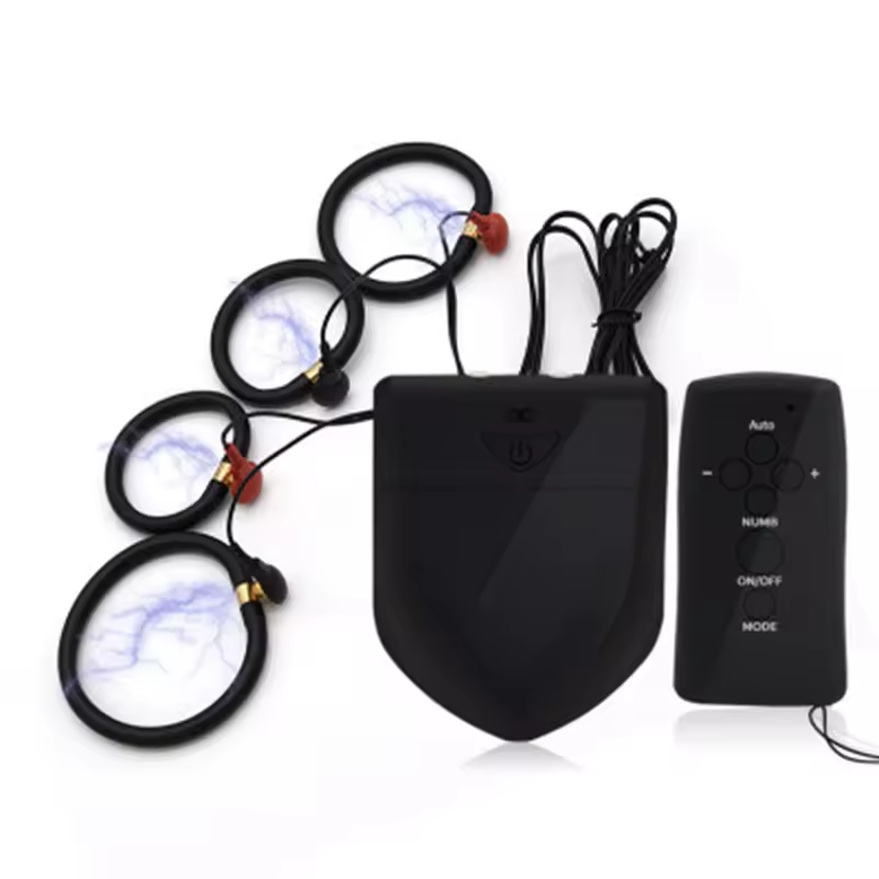E-stim Cock Ring Extender Penis Trainer Electrotherapy Stimulatio Masturbator