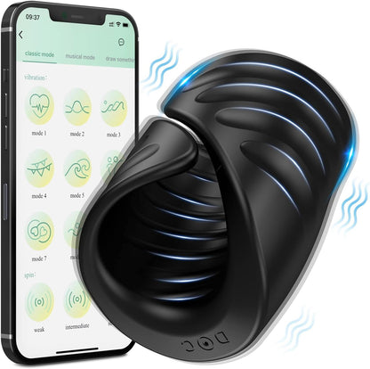 9 modes de vibration avec contrôle APP Strokers Glans Trainer Masturbateur Entraînement du pénis 