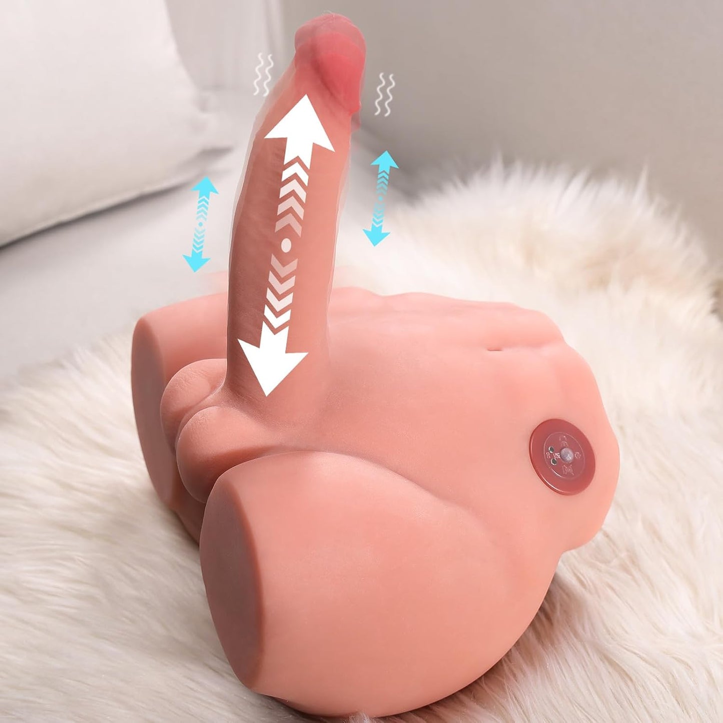 9.7 LB Electric Vibratory Realistic Male Sex Dolls with Thrusting & Vibrating Dildo