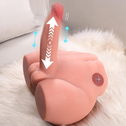 9.7 LB Electric Vibratory Realistic Male Sex Dolls with Thrusting & Vibrating Dildo