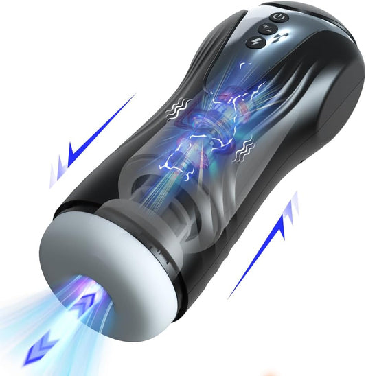Deep Throat Automatic Masturbator Cup Stroker with 3 Thrusting & 10 Vibration