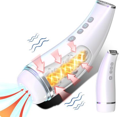 LCD Display Smart Masturbator Stroker with 7 Suction & 10 Vibration Modes