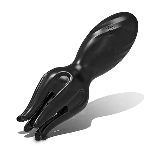 Octopus Tentacle Penis Trainer Vibrator Glans Stimulator with 10 Vibration & Tongue Modes