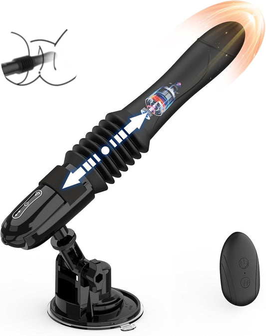 Automatic Thrusting Sex Machine Dildo with 10 Vibrations & Thrusting Modes