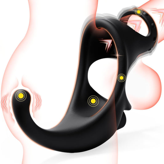 Smart Cock Ring Penis Trainer Anal Vibrator Prostate Massager with 10 Vibration Modes