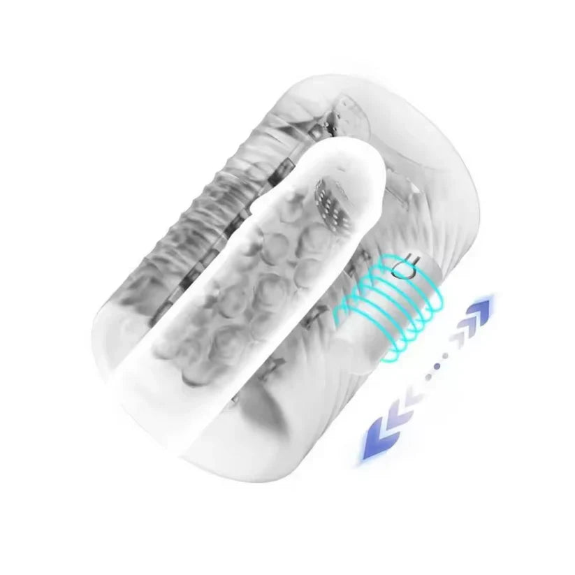 Penis Trainer Blowjob Pocket Pussy Masturbator with 10 Vibration Modes