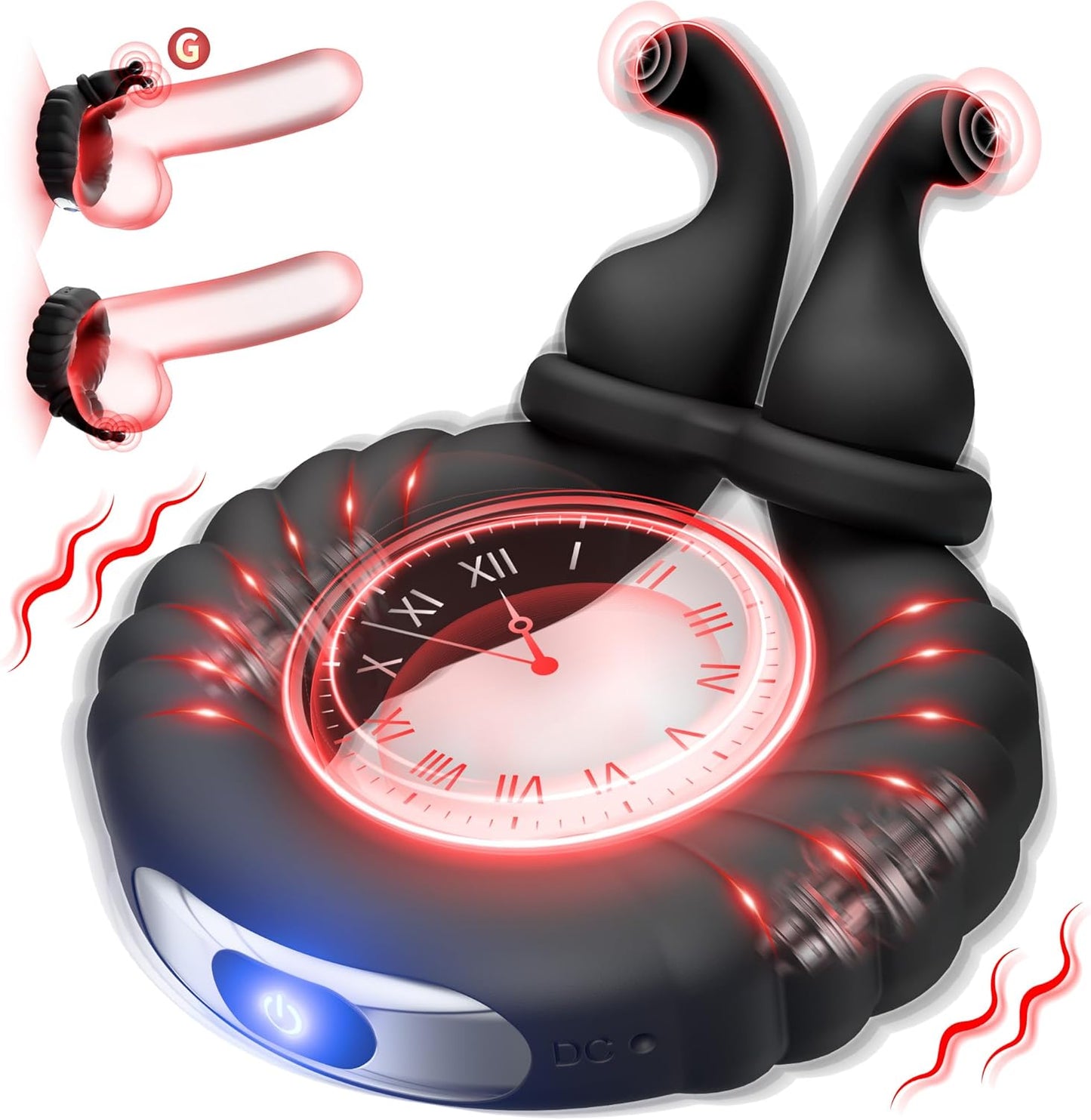 10 Vibration  Intensities Dual motors Penis Ring Vibrator