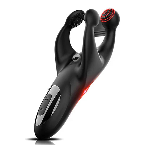 2 in 1 Penis Vibrator Glans Trainer Masturbator with 10 Flapping & 10 Powerful Vibrations