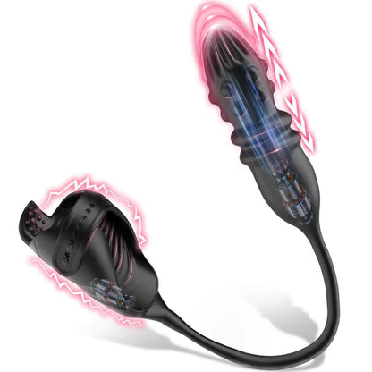Anal Vibrator Thrusting Prostate Massager Penis Vibrator with 7*7 Vibrating & Thrusting