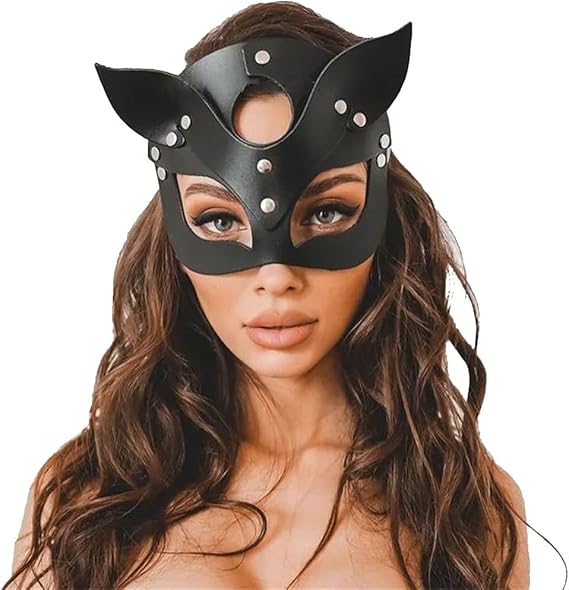 Fox Mask Fashion Leather Cat Mask Cosplay Game Bondage
