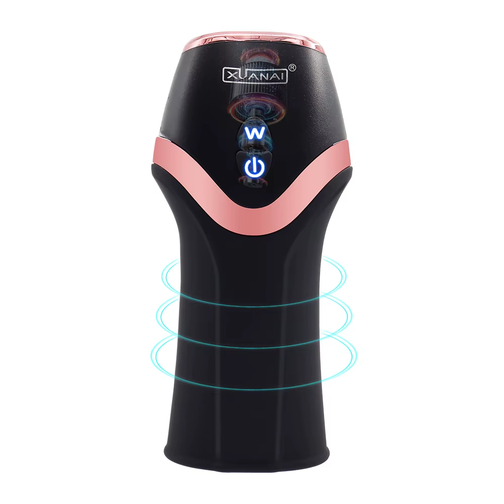 Glans Stimulator Penis Trainer Vibrator with 12 Vibration & 6 Suction & Rotation Modes