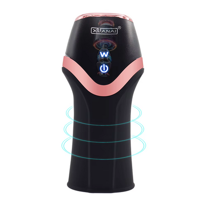 Glans Stimulator Penis Trainer Vibrator with 12 Vibration & 6 Suction & Rotation Modes
