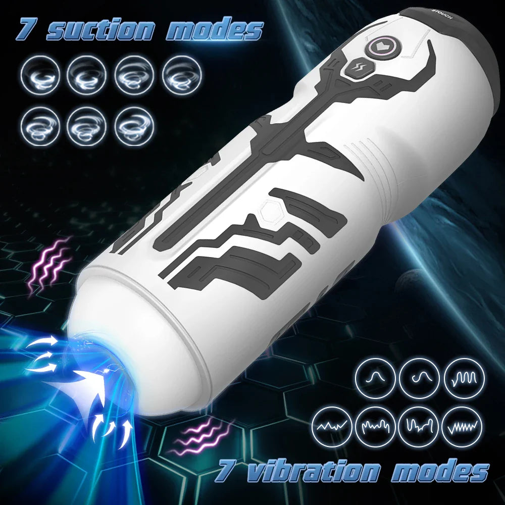 Automatic Sucking Masturbator Blowjob Machine with 7 Suction & Vibration Modes