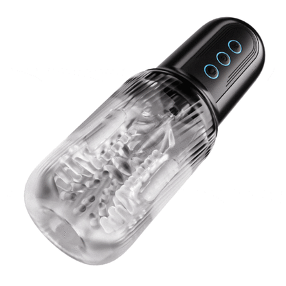 2 IN 1 Automatic Masturbator Penis Trainer with 10 Vibrating & 5 Sucking Modes