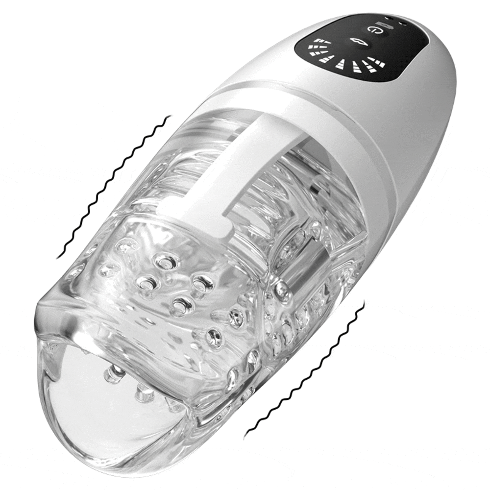 Automatic Penis Trainer Glans Vibrator Masturbator with 5 Bites & 8 Vibration Modes