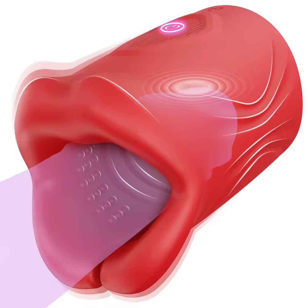 2 IN 1 electric Penis Trainer Stroker Blowjob Masturbator with 9 Vibration Modes