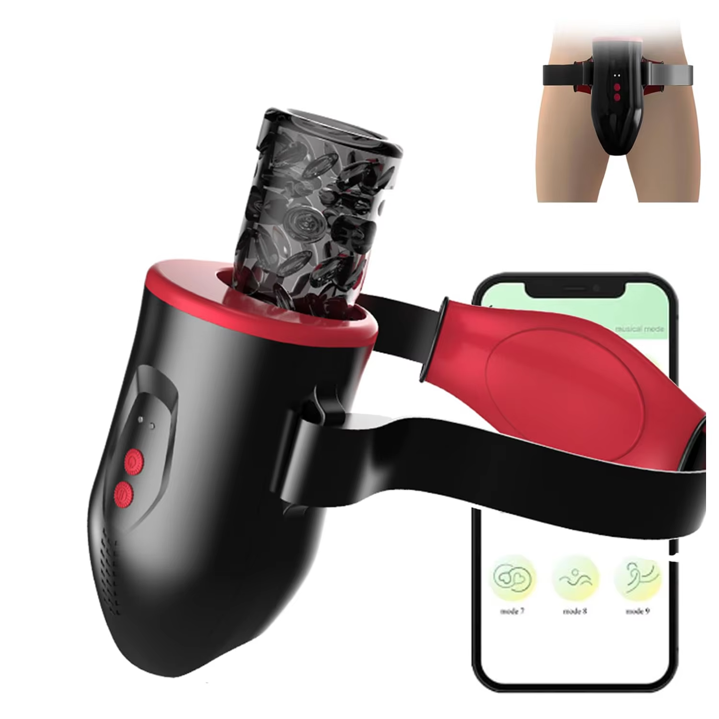 Automatic Sucking Male Masturbation Cup Stroker with 6 Vibrating & Thrusting Modes