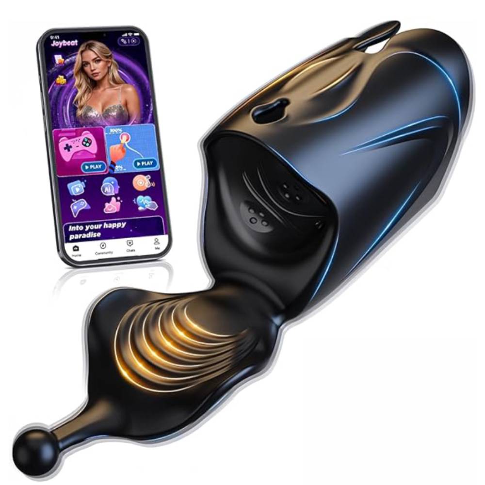 Electric Penis Trainer Vibrator Stroker Masturbator with 10 Vibration Modes