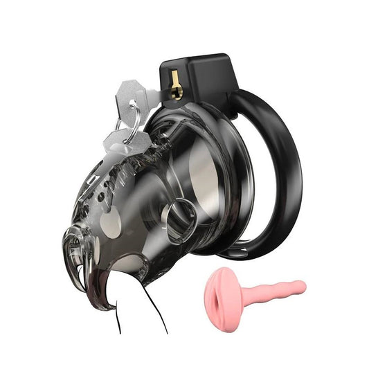 Lightweight Penis Cage Bondage Chastity Device with 6 Sizes Penis Rings