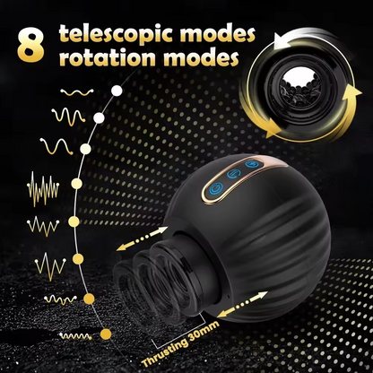 High-tech Automatic Masturbator Stroker with 8 Rotation & Telescopic Modes