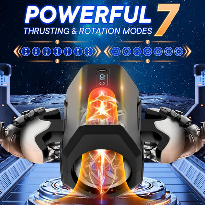 Open Ended  Automatic Masturbator Stroker Blowjob with 7 Thrusting & 7 Rotation Modes