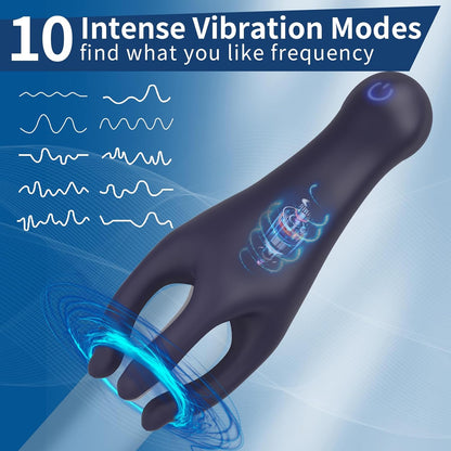 Flexible Strip Glans Stimulator Male Masturbator with 10 Modes Vibration