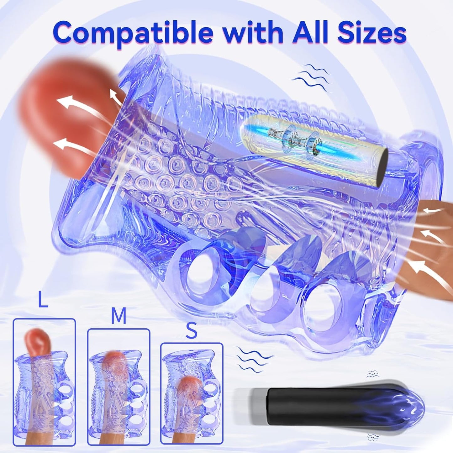 Electric Penis Trainer Vibrator Stroker Blowjob with 10 Vibration Modes