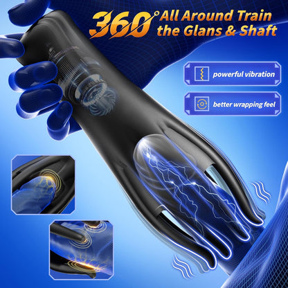 360° Training Wrap Penis Vibrator Glans Trainer Stroker with 10 Vibration Modes