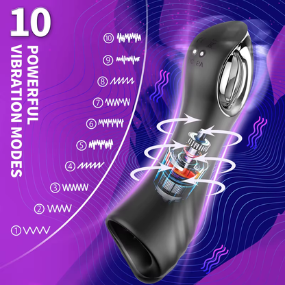 Electric Penis Trainer Vibrator Glans Stimulator Masturbator with 10 Vibrations Modes