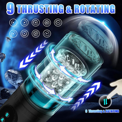 6 IN 1 AUTO Masturbator Penis Pump Blowjob with 9 Sucking & Thrusting & Rotating Modes