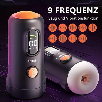 Automatic Masturbator Penis Trainer Blowjob Machine with 9 Vibration & Suction Modes