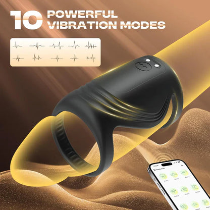 Electric Penis Trainer Vibrator Cock Ring Masturbator with 9 Vibration Modes