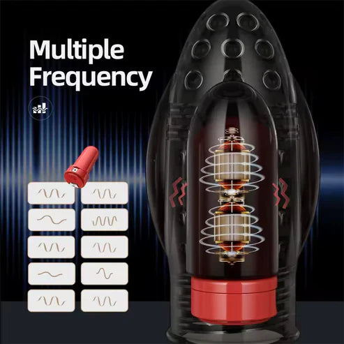 Electric Penis Trainer Glans Vibrator Stimulator with 10 Vibration Modes